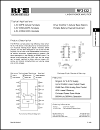 datasheet for RF2132PCBA by RF Micro Devices (RFMD)