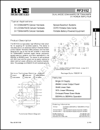 datasheet for RF2152 by RF Micro Devices (RFMD)