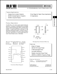 datasheet for RF2155PCBA by RF Micro Devices (RFMD)
