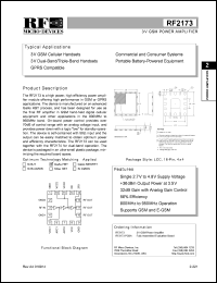 datasheet for RF2173PCBA by RF Micro Devices (RFMD)