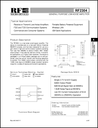 datasheet for RF2304PCBA by RF Micro Devices (RFMD)
