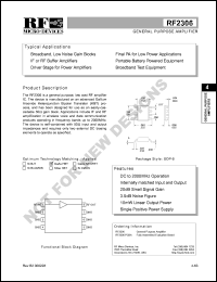 datasheet for RF2306 by RF Micro Devices (RFMD)
