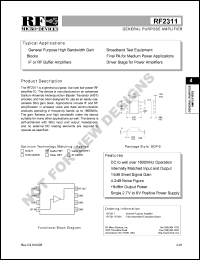 datasheet for RF2311 by RF Micro Devices (RFMD)