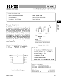 datasheet for RF2312PCBA by RF Micro Devices (RFMD)