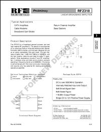 datasheet for RF2318PCBA-L by RF Micro Devices (RFMD)