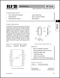 datasheet for RF2320PCBA by RF Micro Devices (RFMD)