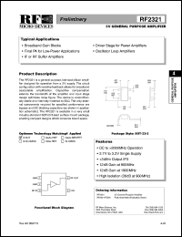 datasheet for RF2321PCBA by RF Micro Devices (RFMD)