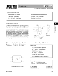 datasheet for RF2323PCBA by RF Micro Devices (RFMD)