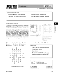 datasheet for RF2352 by RF Micro Devices (RFMD)