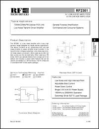 datasheet for RF2361 by RF Micro Devices (RFMD)