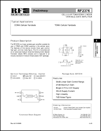 datasheet for RF2376 by RF Micro Devices (RFMD)