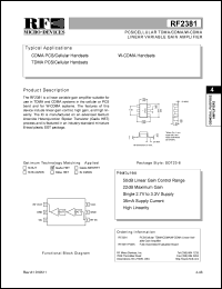 datasheet for RF2381 by RF Micro Devices (RFMD)
