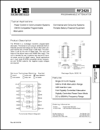 datasheet for RF2420PCBA by RF Micro Devices (RFMD)