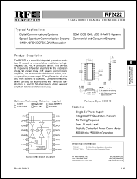 datasheet for RF2422 by RF Micro Devices (RFMD)
