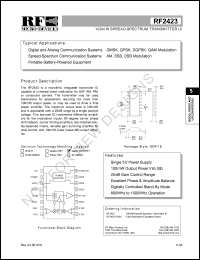 datasheet for RF2423PCBA by RF Micro Devices (RFMD)