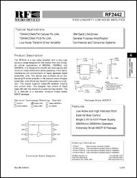 datasheet for RF2442PCBA-M by RF Micro Devices (RFMD)