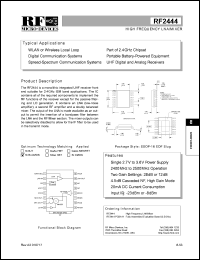 datasheet for RF2444PCBA-H by RF Micro Devices (RFMD)