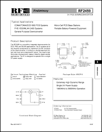 datasheet for RF2459PCBA by RF Micro Devices (RFMD)