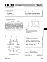 datasheet for RF2460PCBA by RF Micro Devices (RFMD)