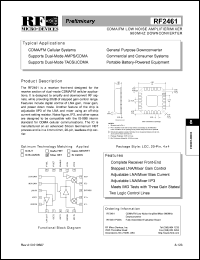 datasheet for RF2461 by RF Micro Devices (RFMD)
