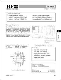 datasheet for RF2466PCBA by RF Micro Devices (RFMD)