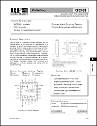 datasheet for RF2469PCBA by RF Micro Devices (RFMD)