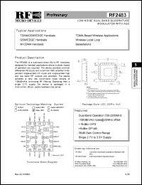 datasheet for RF2483 by RF Micro Devices (RFMD)