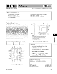 datasheet for RF2488PCBA by RF Micro Devices (RFMD)