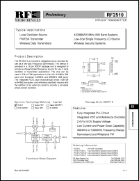 datasheet for RF2510 by RF Micro Devices (RFMD)