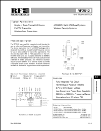 datasheet for RF2512PCBA-H by RF Micro Devices (RFMD)