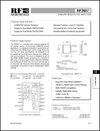 datasheet for RF2607 by RF Micro Devices (RFMD)