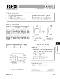 datasheet for RF2627PCBA by RF Micro Devices (RFMD)