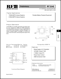datasheet for RF2640 by RF Micro Devices (RFMD)
