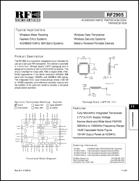 datasheet for RF2905 by RF Micro Devices (RFMD)