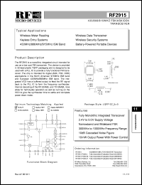 datasheet for RF2915 by RF Micro Devices (RFMD)