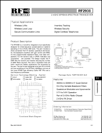 datasheet for RF2938TR13 by RF Micro Devices (RFMD)