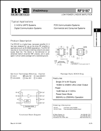 datasheet for RF5187PCBA by RF Micro Devices (RFMD)