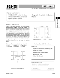 datasheet for RF3100-2 by RF Micro Devices (RFMD)