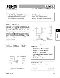 datasheet for RF9938PCBA by RF Micro Devices (RFMD)
