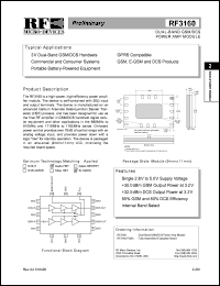 datasheet for RF3160 by RF Micro Devices (RFMD)