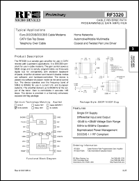 datasheet for RF3320PCBA by RF Micro Devices (RFMD)