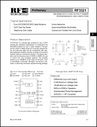 datasheet for RF3321 by RF Micro Devices (RFMD)