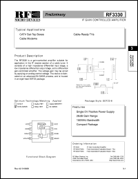 datasheet for RF3330PCBA by RF Micro Devices (RFMD)
