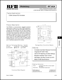 datasheet for RF3404PCBA by RF Micro Devices (RFMD)