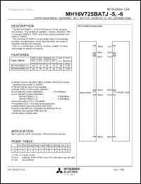 datasheet for MH16V725BATJ-6 by Mitsubishi Electric Corporation, Semiconductor Group