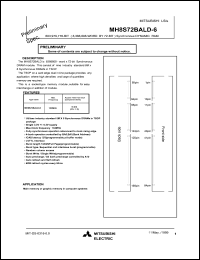 datasheet for MH8S72BALD-6 by Mitsubishi Electric Corporation, Semiconductor Group