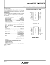 datasheet for M35045-XXXSP by Mitsubishi Electric Corporation, Semiconductor Group