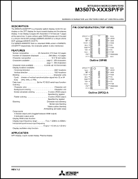 datasheet for M35070-XXXSP by Mitsubishi Electric Corporation, Semiconductor Group