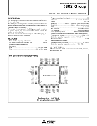 datasheet for M38022E1-XXXSP by Mitsubishi Electric Corporation, Semiconductor Group