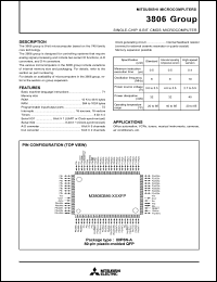 datasheet for M38060EBDXXXFS by Mitsubishi Electric Corporation, Semiconductor Group